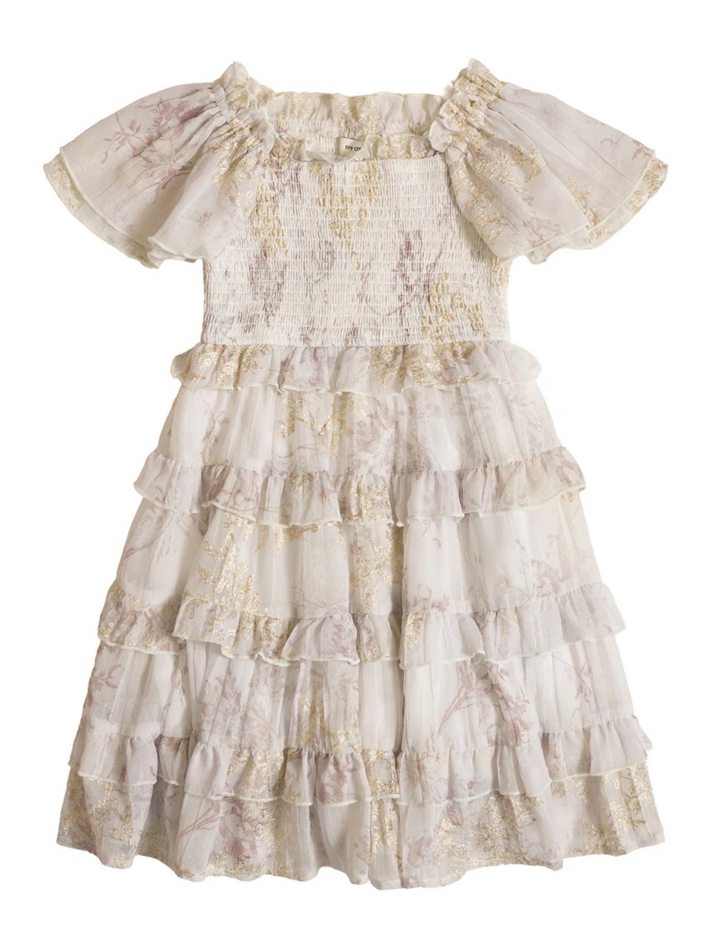 Mommy & Me Winnie Dresses in Bright White Wispy Wildflower - MATCHING DRESSES - Picture 12 of 13